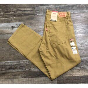 Levi's Womens Middy Straight 30x30 Tan Brown Pants Jeans New with Tags